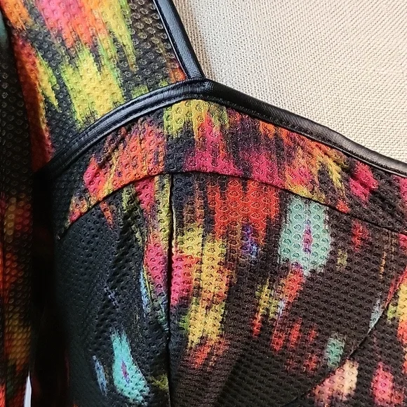 Guess Floral Mini Dress w/Leather Trim - Picture 9 of 10